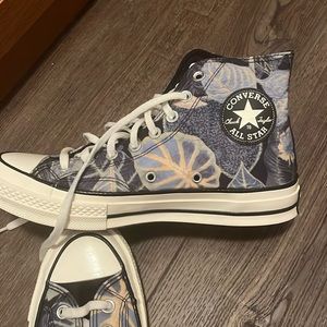 Chuck Taylor Converse 70 All Star Hi Top sneaker shoes Tropical Leaf Pattern